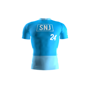 NEW CUSTOM-MADE SUN PROTECTION TOURNAMENT JERSEY- BLUE GREY FLAME